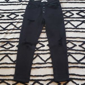 KanCan button fly, distressed, skinny jeans